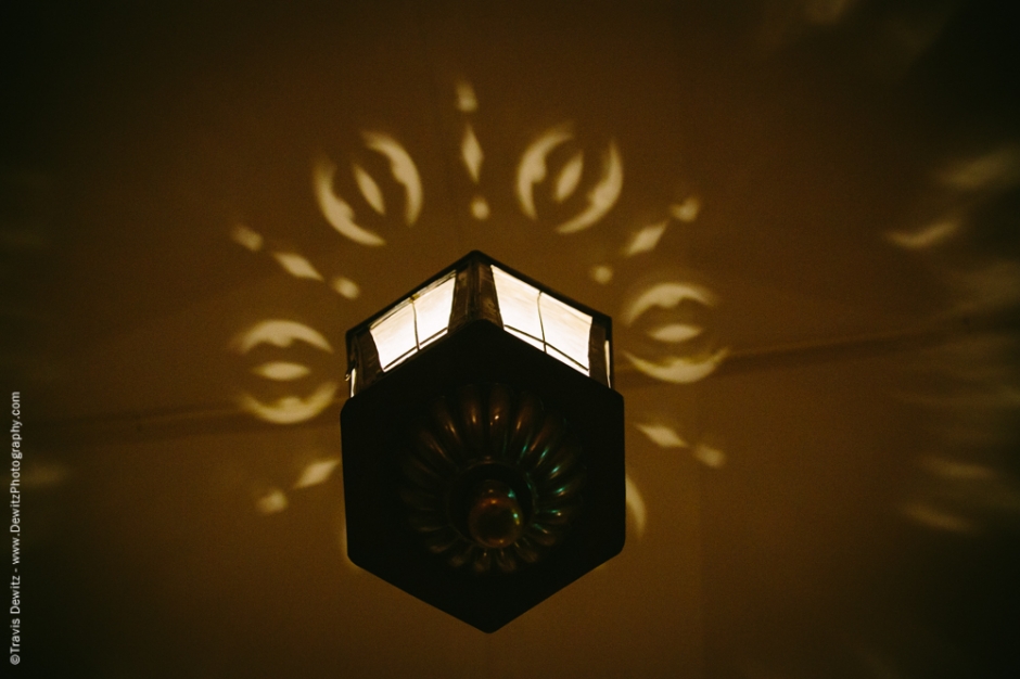 Hanging Light With Ceiling Pattern