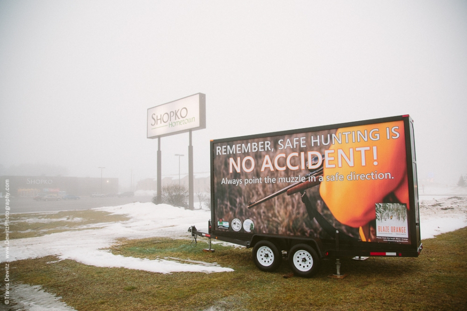 Blaze Orange DNR Billboard Outside Shopko