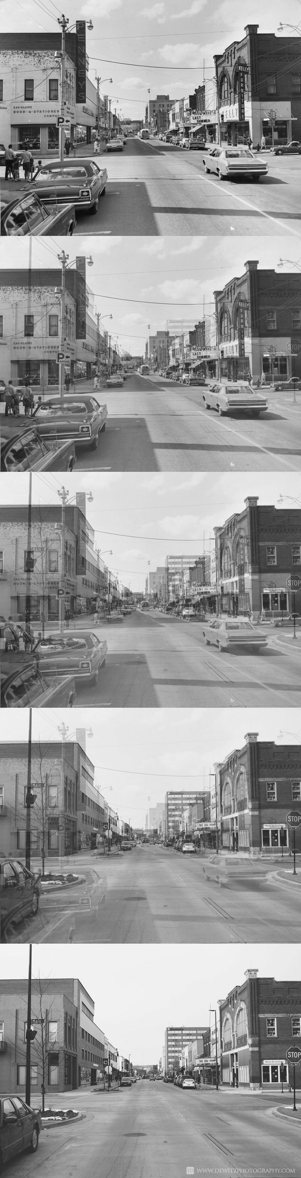 Looking Down Barstow Street Downtown Eau Claire