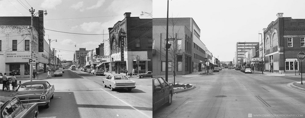 looking Down Barstow Street Downtown Eau Claire Side by Side