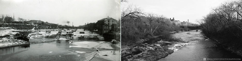 lumber Mill on Eau Claire River Side by Side