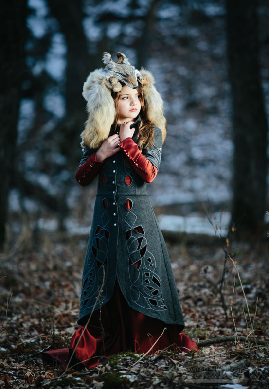 Red Riding Hood Model with Wolf Head Piece