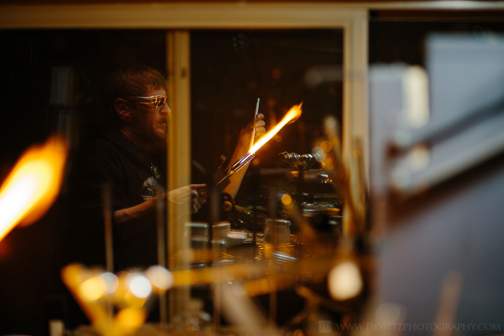 christensen_glass_reflection_working_with_orange_flame