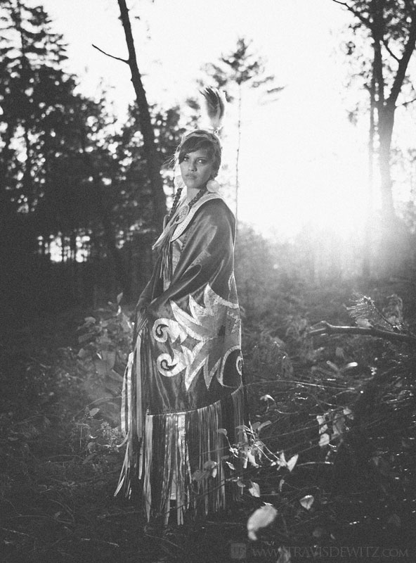 danika_native_american_sunset_woods