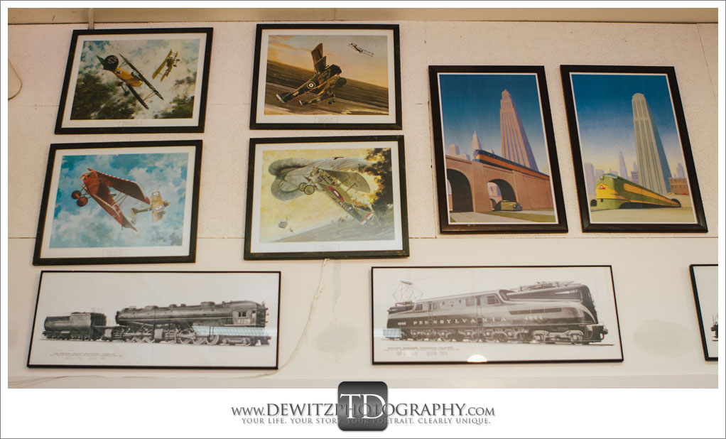 model Train Classics Eau Claire Train and Plane Paintings and Posters