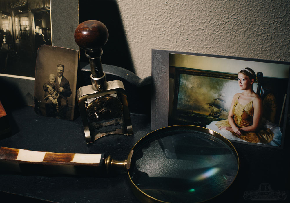 Dewitz Photography Cabinet Card Ballerina Displayed on Desk by Tin Type