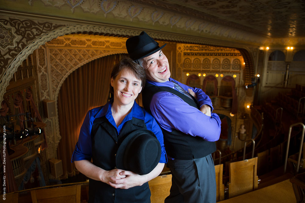 In Capable Hands Posing Portrait on Balcony at Mabel Tainter Theater