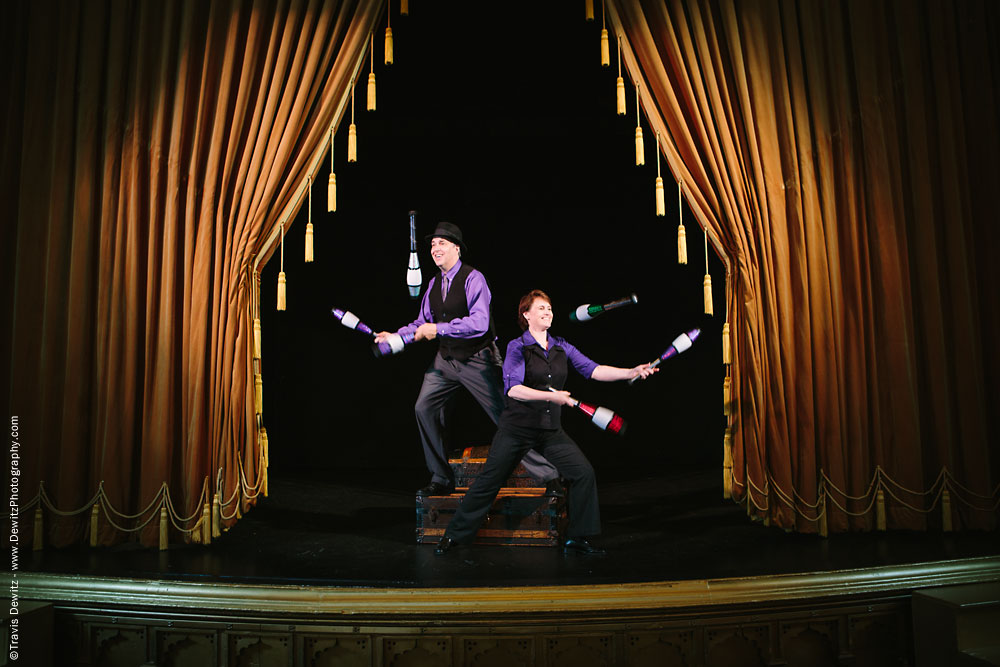 In Capable Hands Standing Juggling on Mabel Tainter Theater Stage
