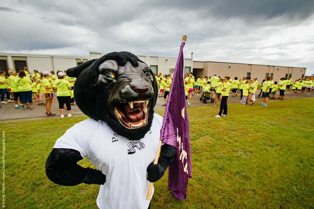 panther_color_run_panther_with_flag_at_start_of_race