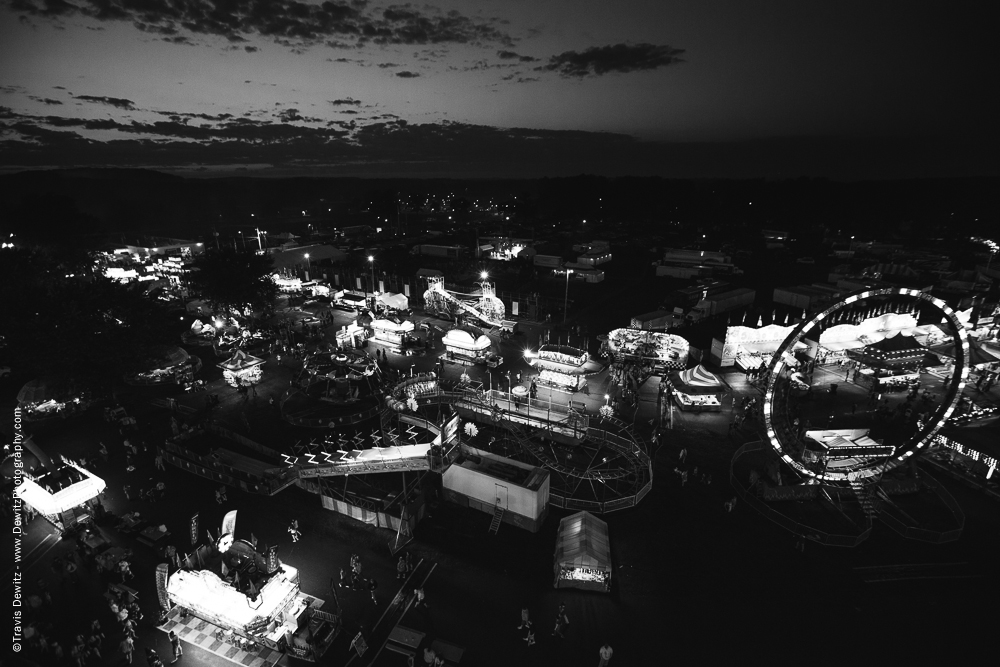 Northern Wisconsin State Fair Aerial at Night