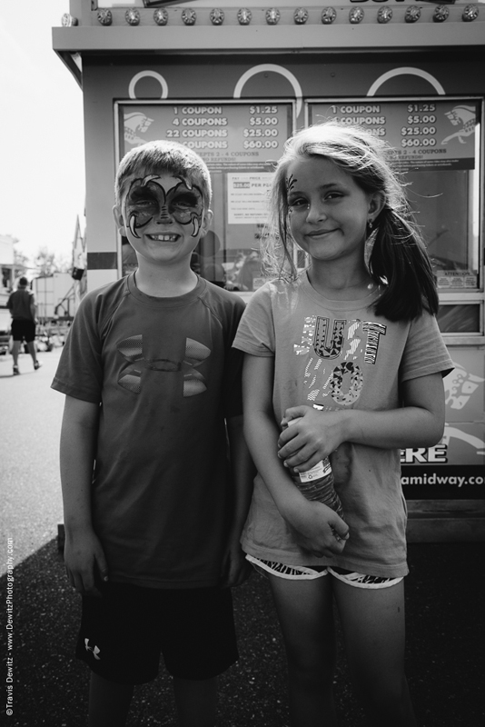 Northern Wisconsin State Fair Brother and Sister With Face Paint