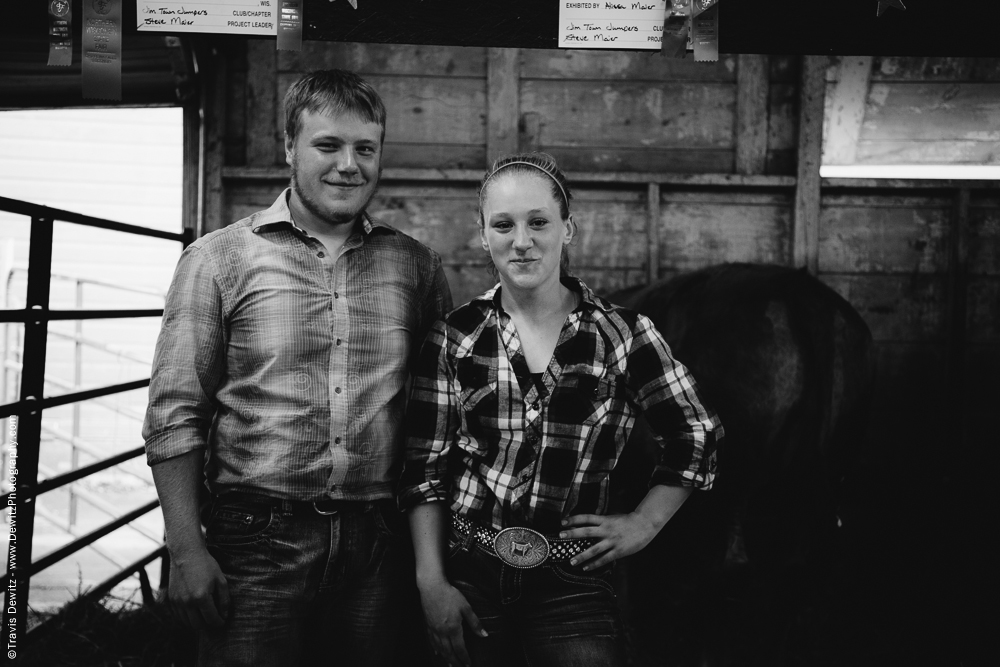 Northern Wisconsin State Fair Brother and Sister in Barn