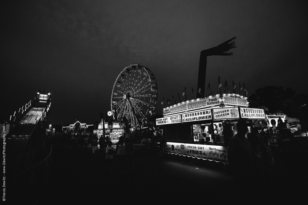 Northern Wisconsin State Fair Cheese Curd Stand and Ferris Wheel