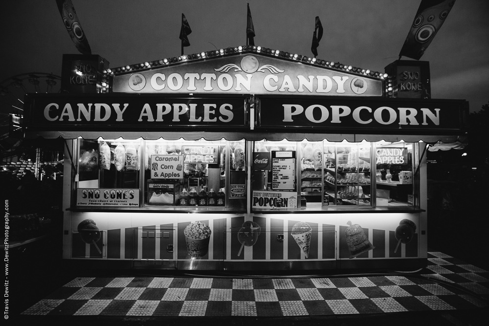 Northern Wisconsin State Fair Cotton Candy Apples and Popcorn