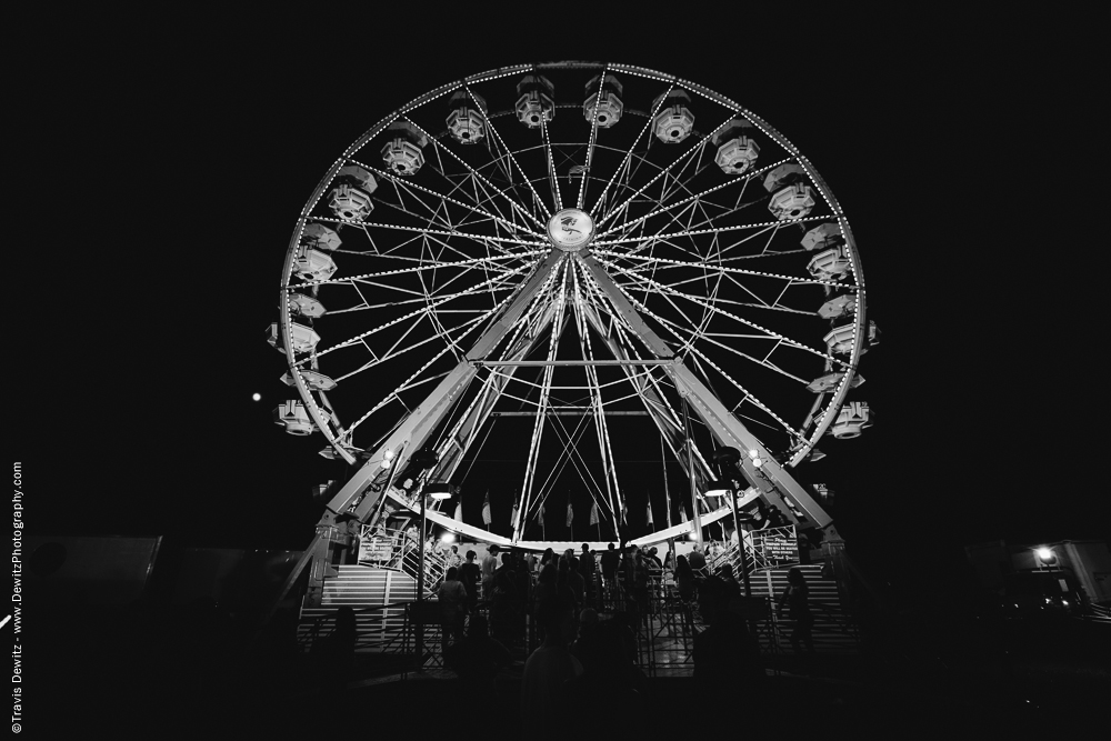 Northern Wisconsin State Fair Ferris Wheel at Night