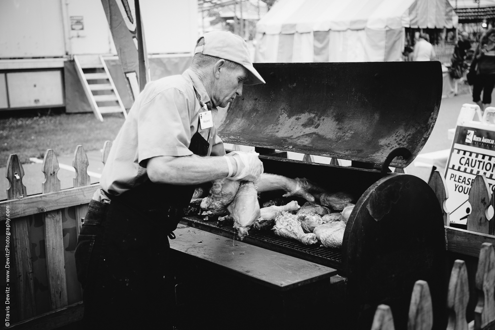 Northern Wisconsin State Fair Filling The Grill With Turkey Legs