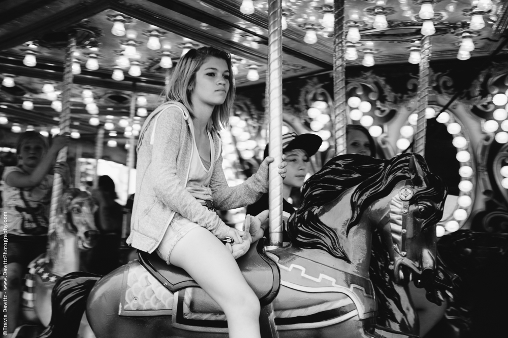 Northern Wisconsin State Fair Girl Riding Carousel