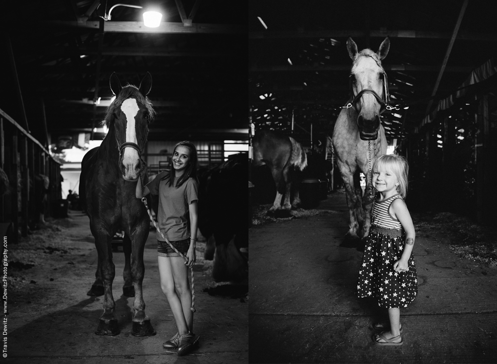 Northern Wisconsin State Fair Girls Posed With Horses
