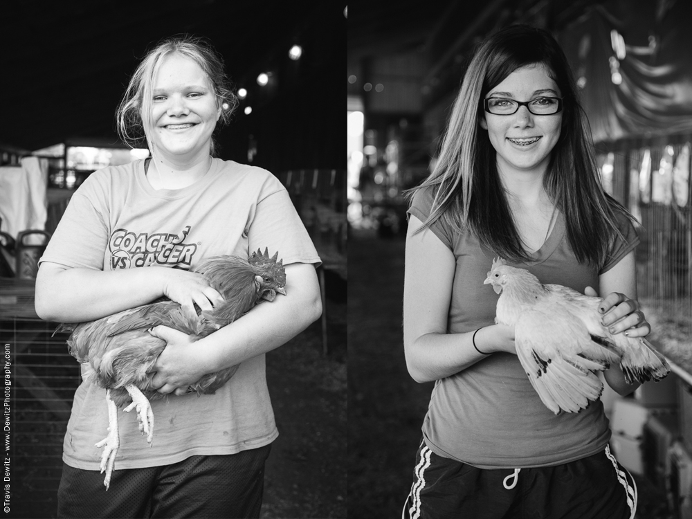 Northern Wisconsin State Fair Girls With Chickens