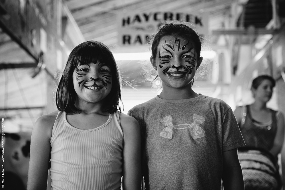 Northern Wisconsin State Fair Girls With Tiger Face Paint