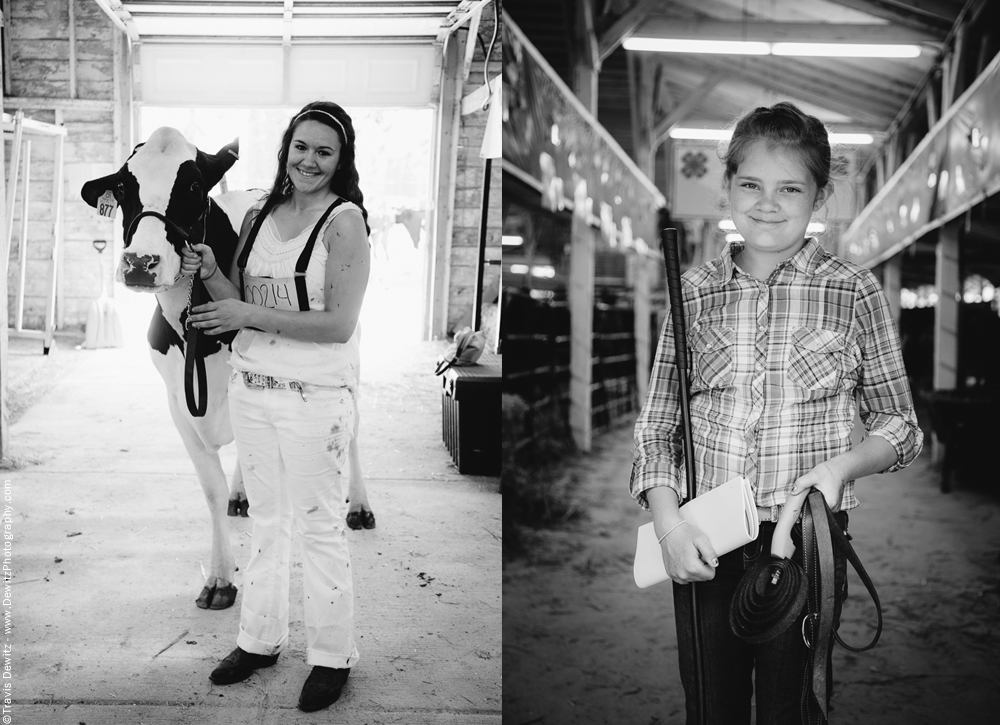 Northern Wisconsin State Fair Girls in the Cattle Barns