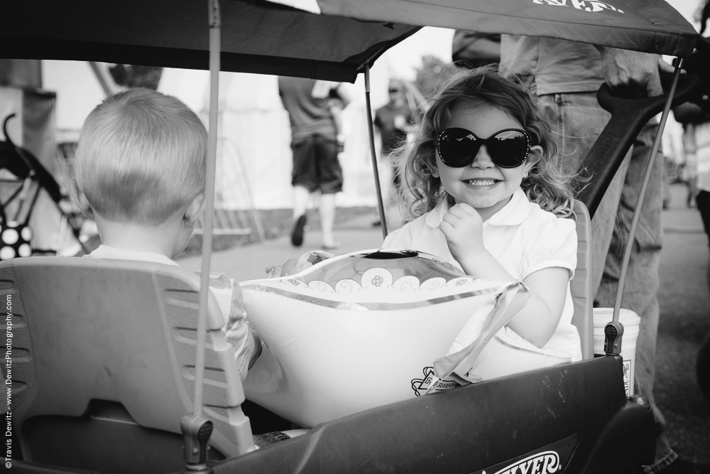 Northern Wisconsin State Fair Happy Girl in Wagon