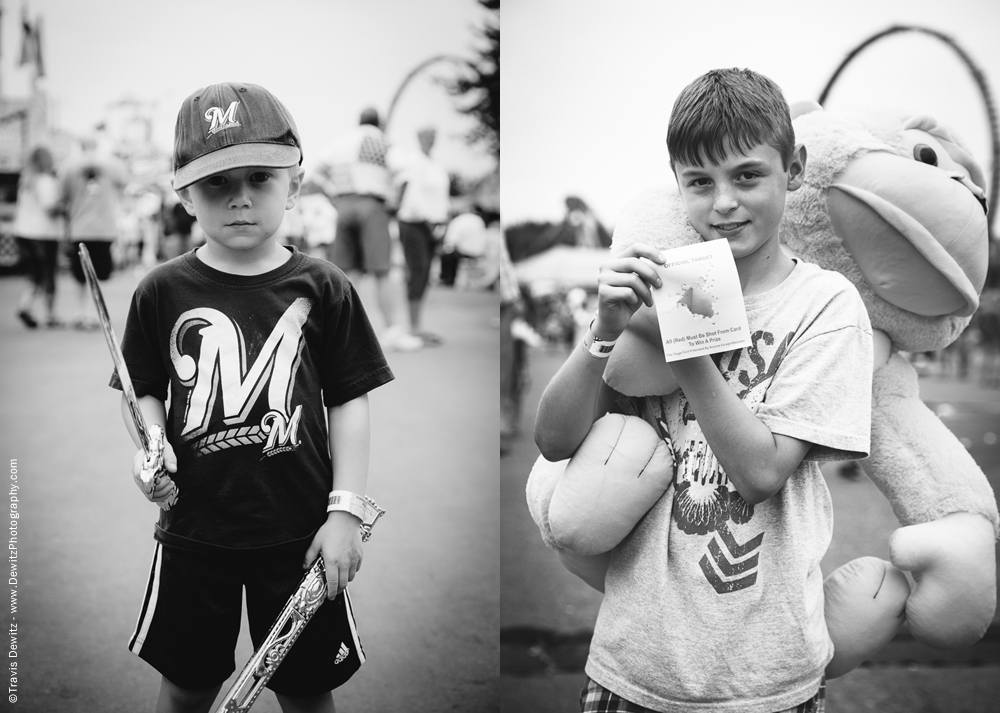 Northern Wisconsin State Fair Kid Portraits With Sword and Shot Out Target