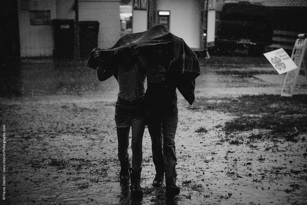 Northern Wisconsin State Fair Running in from the Rain