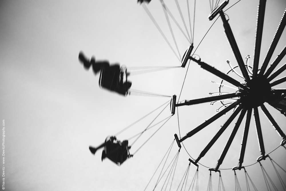 Northern Wisconsin State Fair Swing Ride Kids in Air