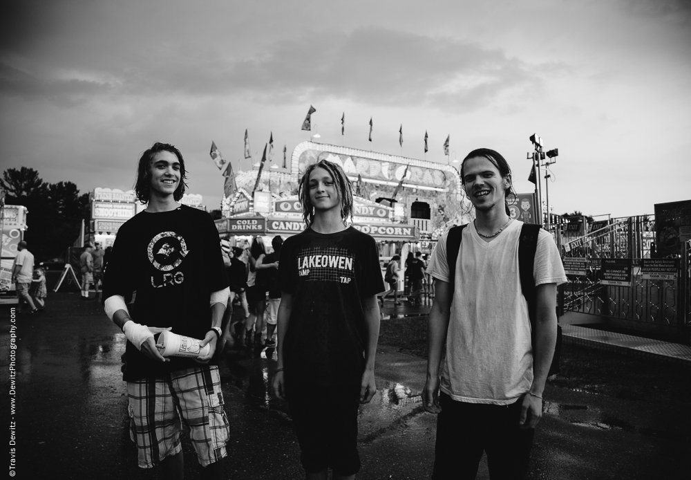 Northern Wisconsin State Fair Three Teens Pose