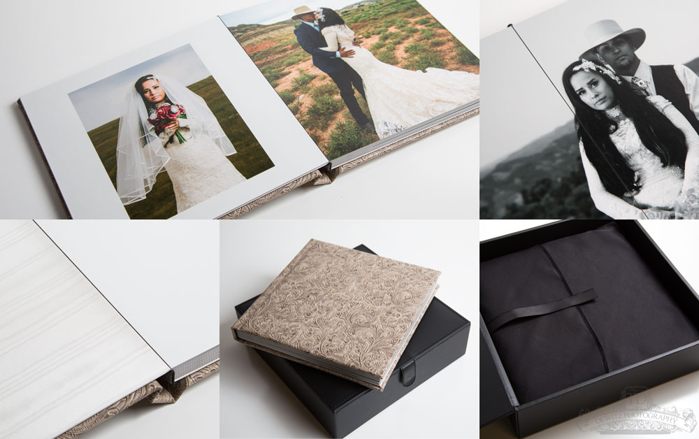 Premium Leather Wedding Album and Leather Box