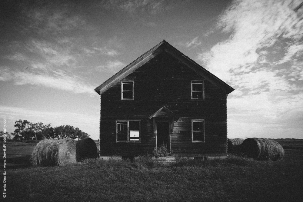 Abandoned House in Farm Field