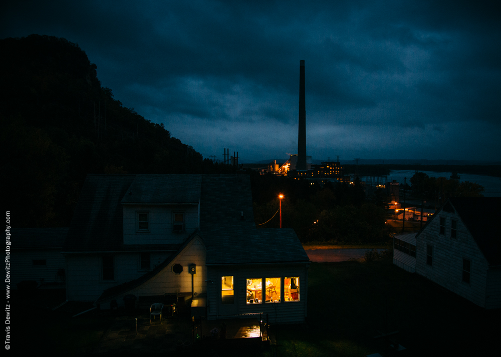 House Overlooking Power Plant