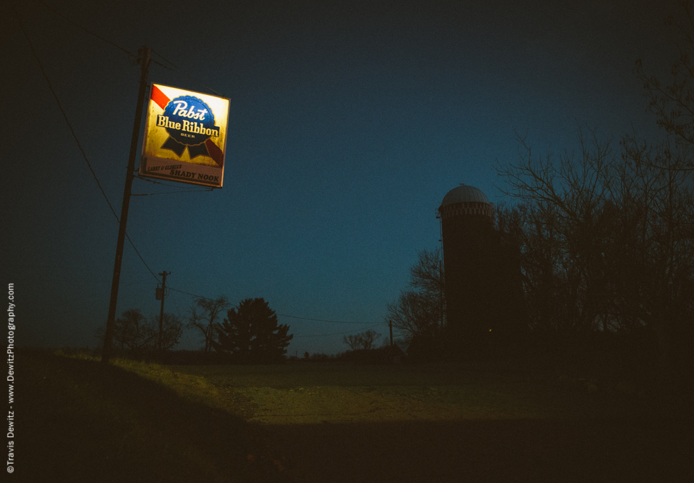 Pabst Blue Ribbon Sign at Resort