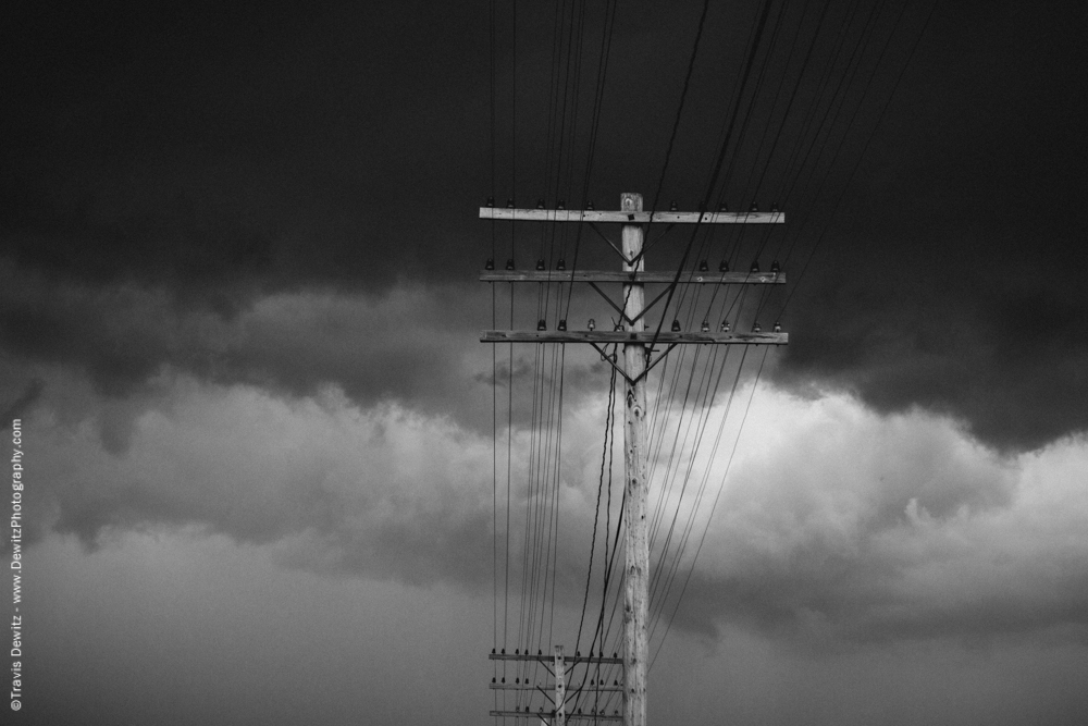 Power Lines with Storm Clouds
