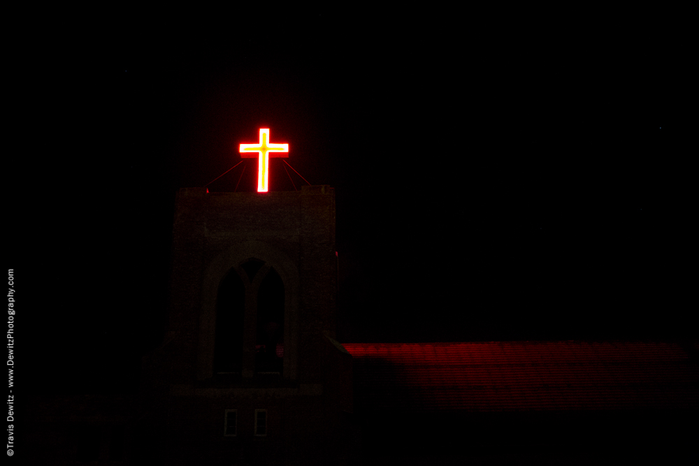 Red Glowing Cross