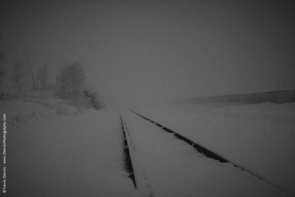 Snow Blown Train Tracks