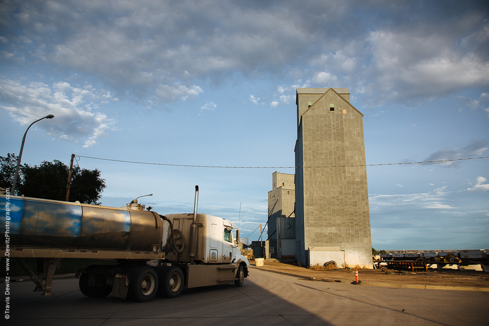 Bakken Truck With Landscape Painted on the Side