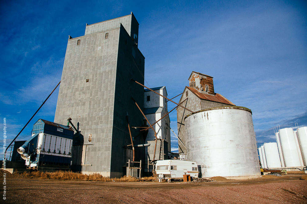 Camper Parked at Grain Elevator - Williston, ND