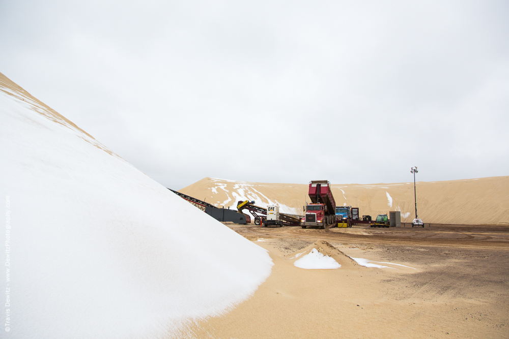 Dump Truck Unloading Sand