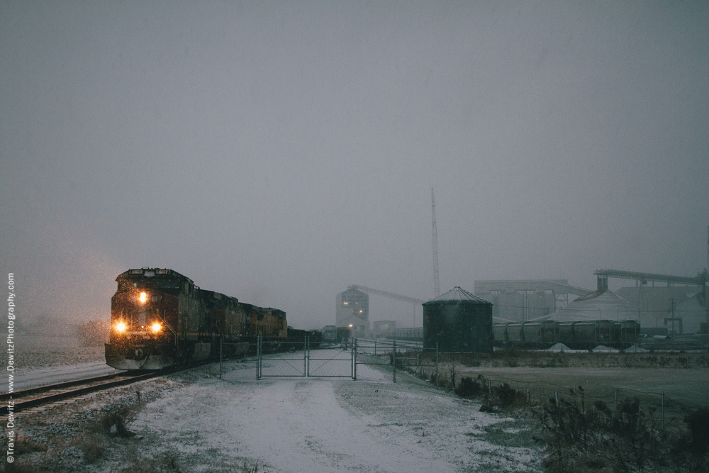 Sand Train in Snow Storm - Chippewa Falls