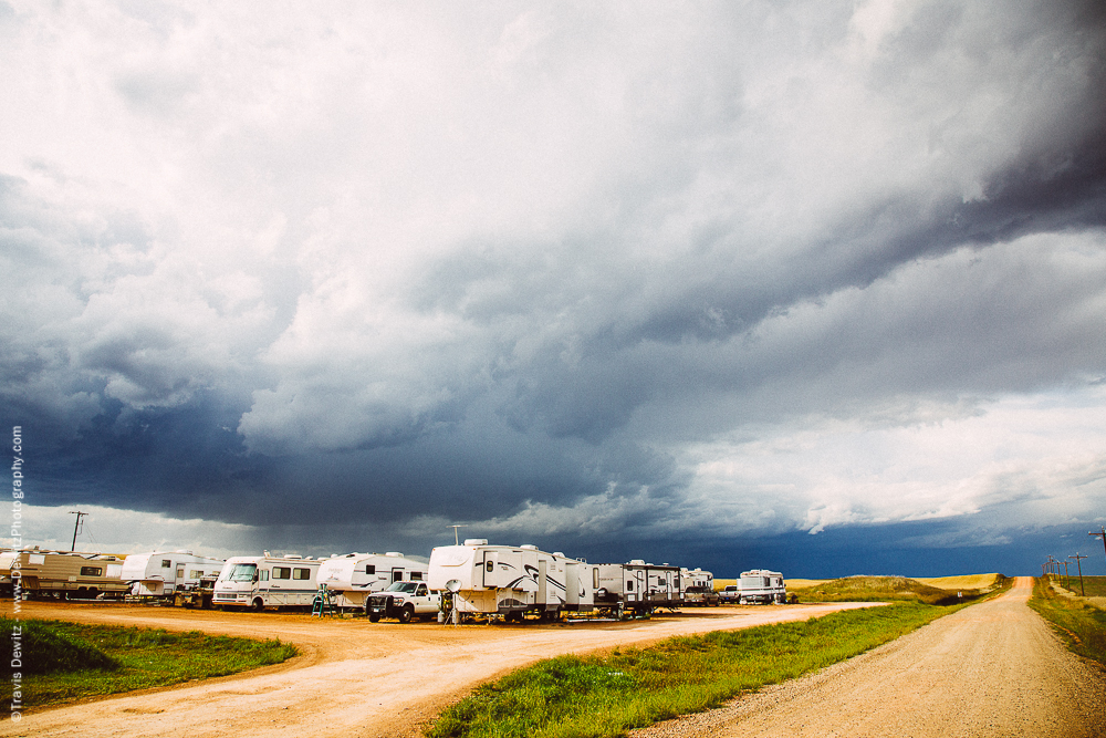 Storm Hits Oil Worker Camp Ground