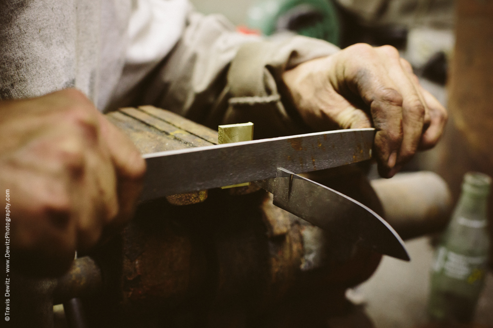 Filing Knife Shank to Size