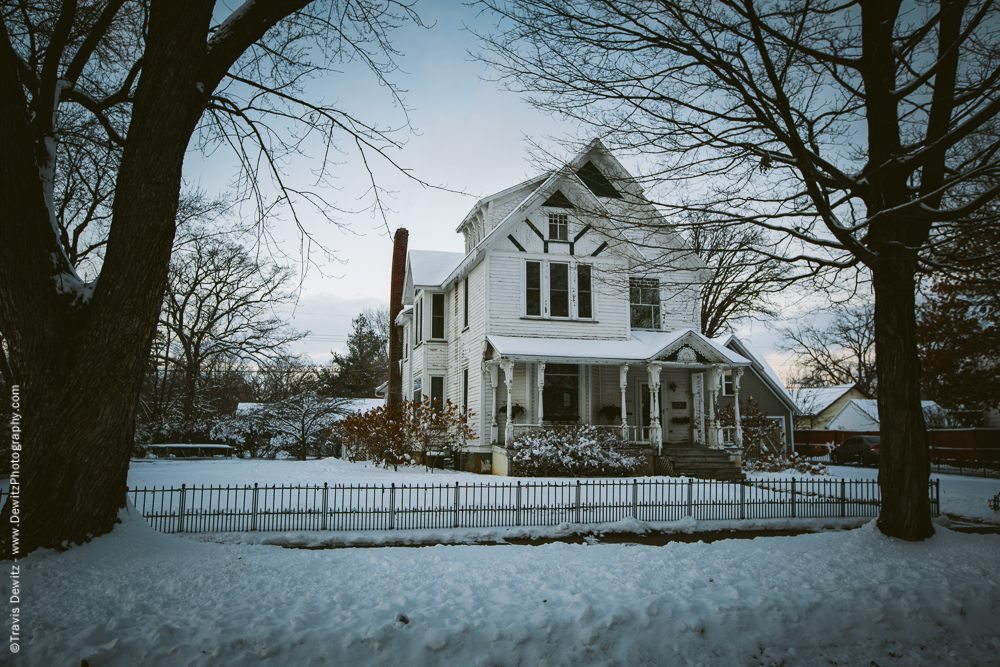 This is the Henry and Hannah Allen Buell house, but more known historically as the house of Hiram S Allen’s daughter. The house was built in 1881 for Amund Meyer at a cost of $3,500 as a wedding gift. The original house was built with a horse and carriage shed but in recent years was demolished and rebuilt due to old age. The house also has a butlers kitchen and multiple stained glass windows throughout that are original to when the house was built 133 years ago. 