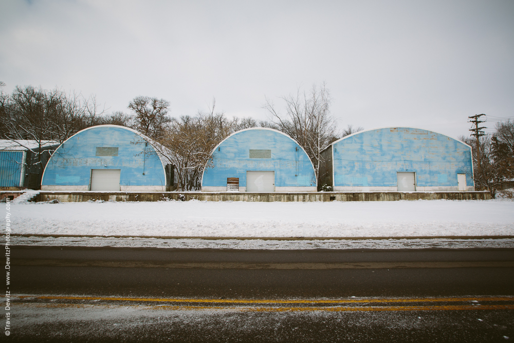 Chippewa Falls- Faded Blue Warehouses