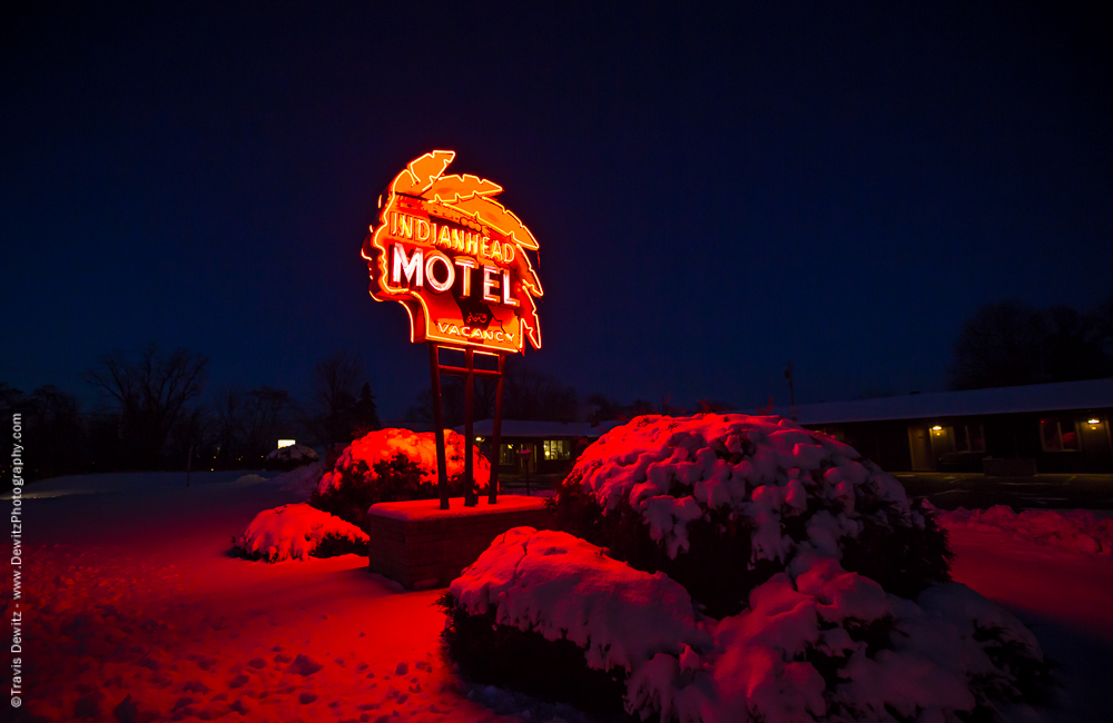 Chippewa Falls-Indian Head Motel Neon Sign