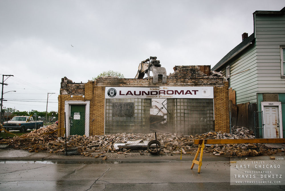 East Chicago - Demolition of 138th Street Laundromat