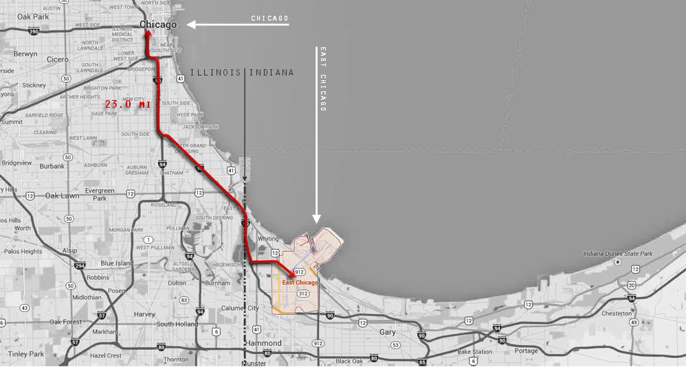 East Chicago Indiana Map Dewitz Photography Eau Claire, Wis