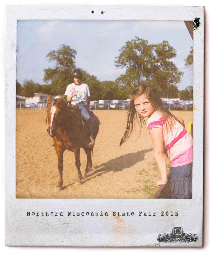 Wisconsin State Fair Polaroid Girl Watching Horse Riding Dewitz