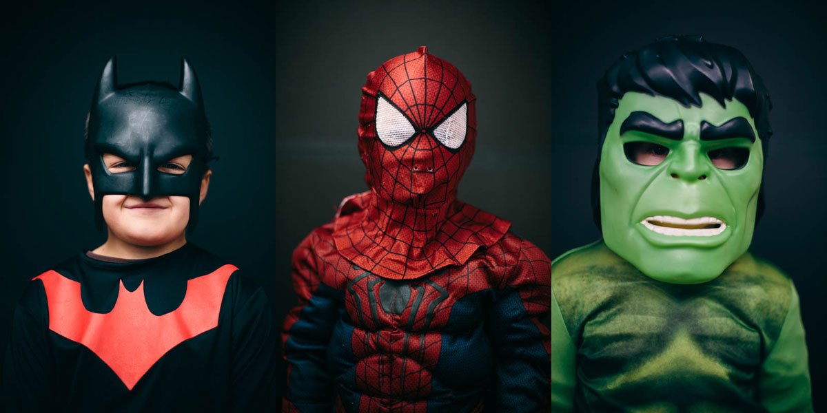 Halloween-Costume-Portrait-batman-spiderman-hulk